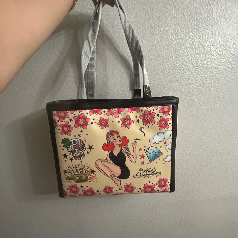 Cream and Black Minnie Mouse Tote Bag with Vintage Charm
